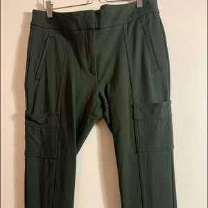 LOFT Green Cargo Dress Pants